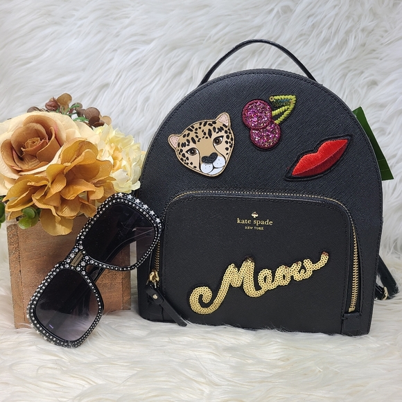 Kate spade wild leopard mini back pack - Picture 2 of 5